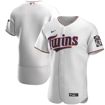 mens nike white minnesota twins home authentic team jersey_